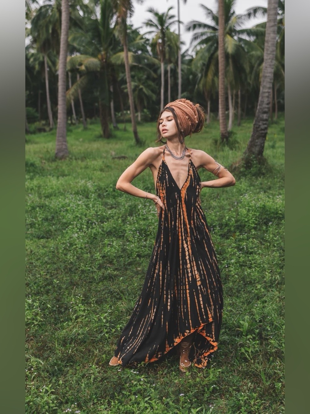 Thaluta 100% Rayon Tie Dye Dress Phoenix